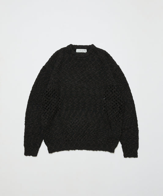 BAL-2167 VENTILATION CREWNECK SWEATER BLACK