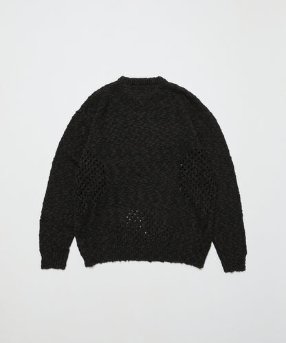 BAL-2167 VENTILATION CREWNECK SWEATER BLACK