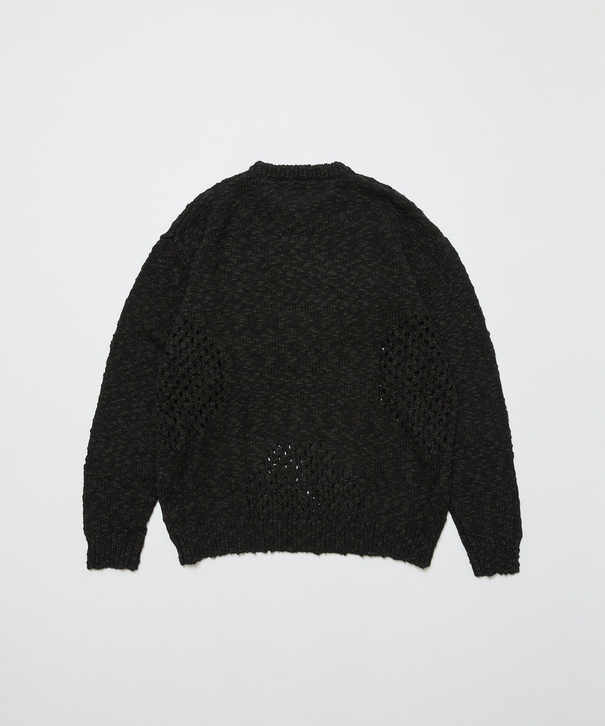 BAL-2167 VENTILATION CREWNECK SWEATER BLACK