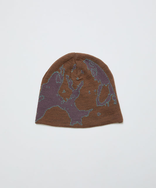 BAL-A-670 JACQUARD SOFT BEANIE HAT DARK BROWN