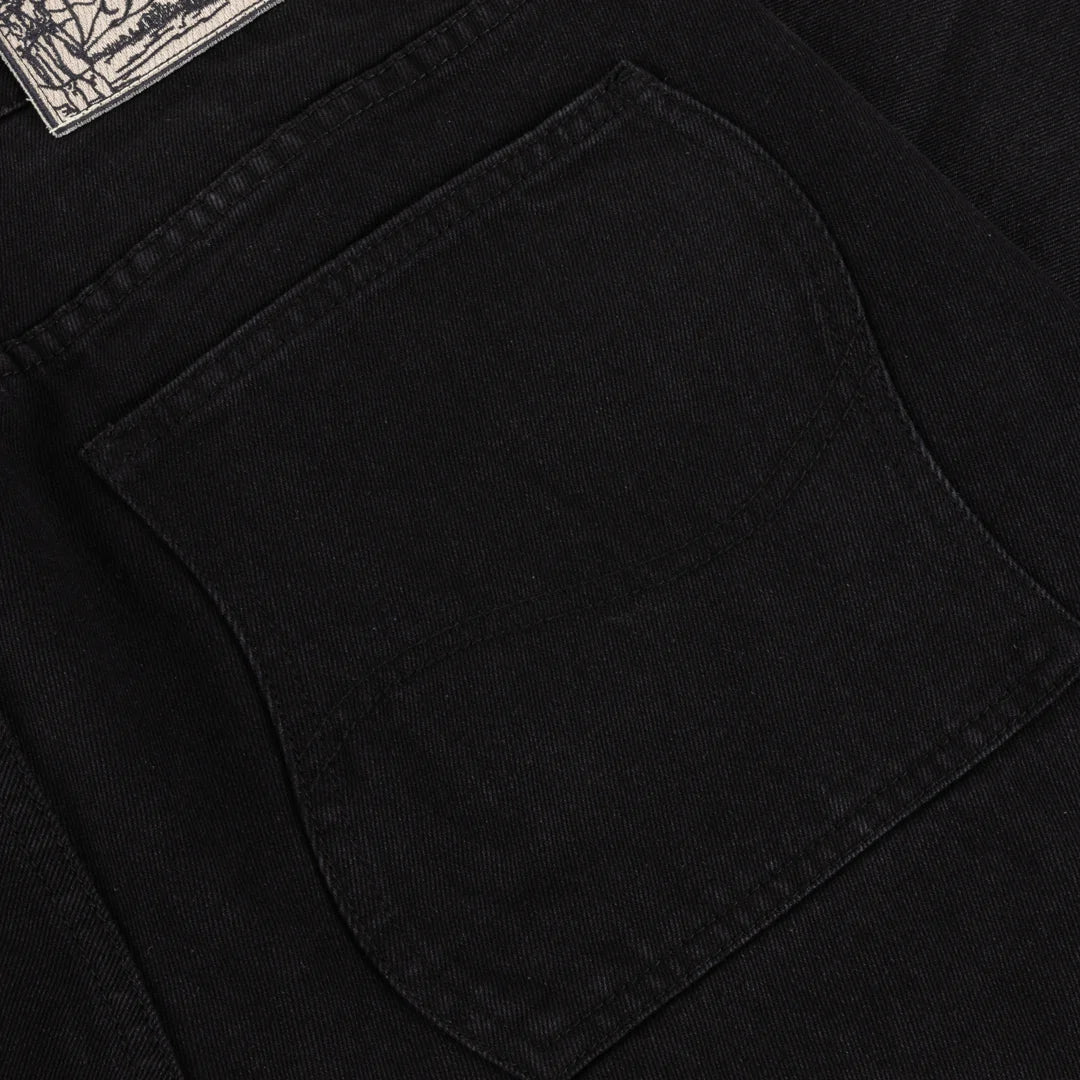 Relaxed Denim Pants Black