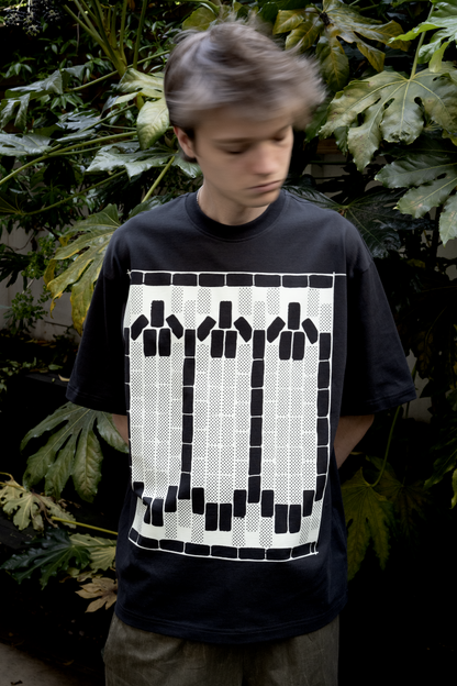 TETRIS TEETH T-SHIRT BLACK / GLOW IN THE DARK
