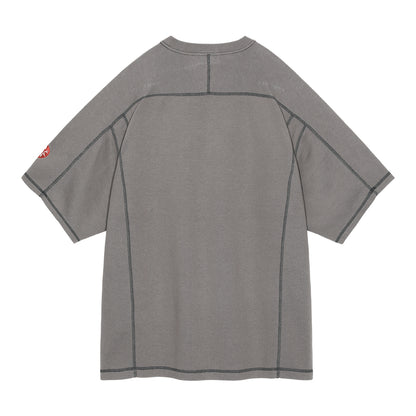 CES27CS16 CREW NECK DBL KNIT SHORT SLEEVE CHARCOAL