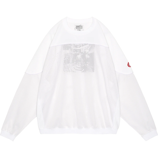 CES27CS27 MESH TRACK CREW NECK WHITE