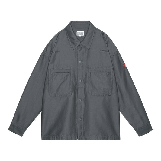 CES27SH05 COTTON LINEN CASUAL SHIRT CHARCOAL