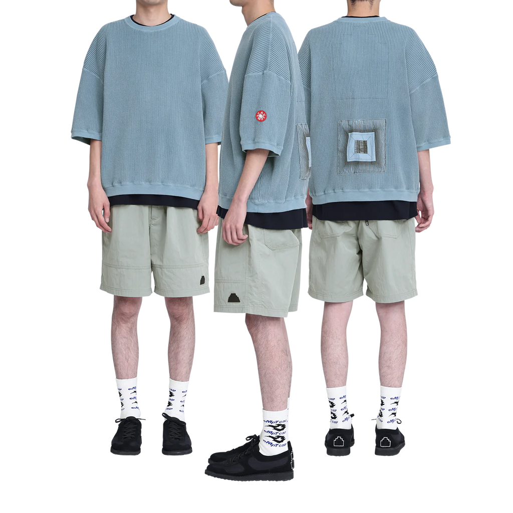 CES27CS19 OVERDYE RIB CUT SHORT SLEEVE CREW NECK