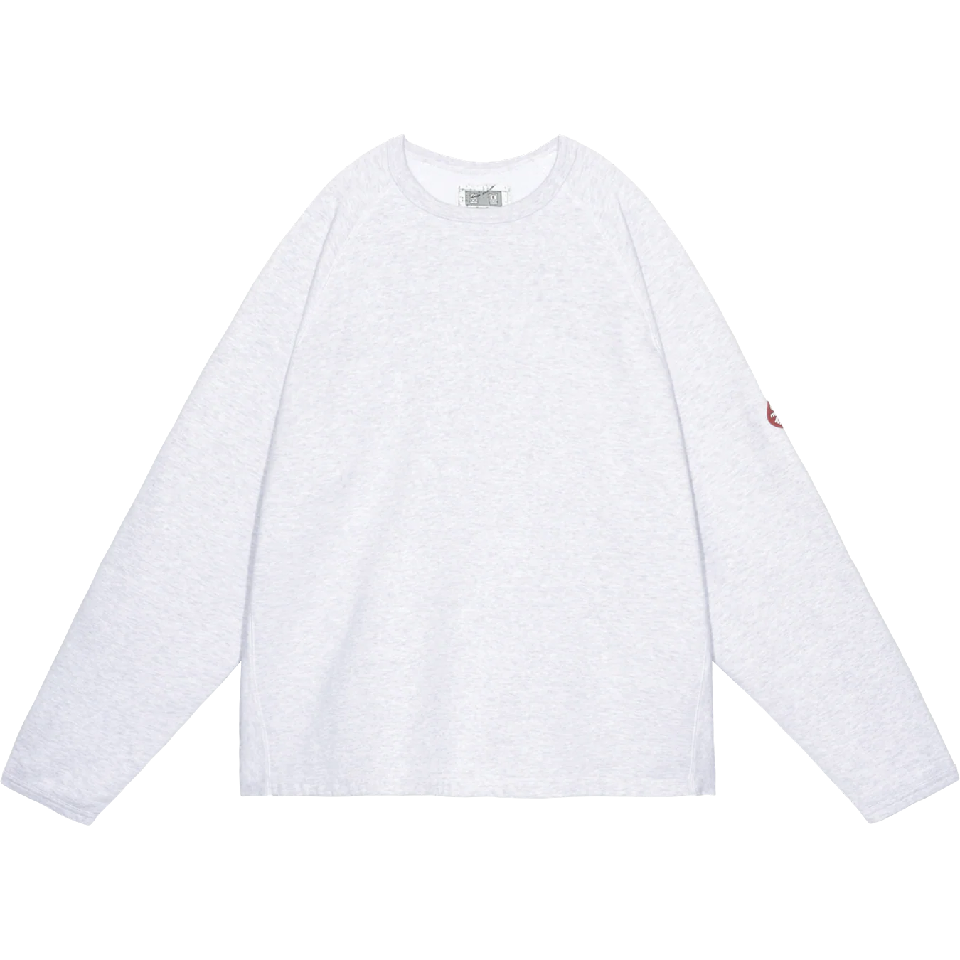 CES28CS06 HALF PANEL RIB CREW NECK GREY