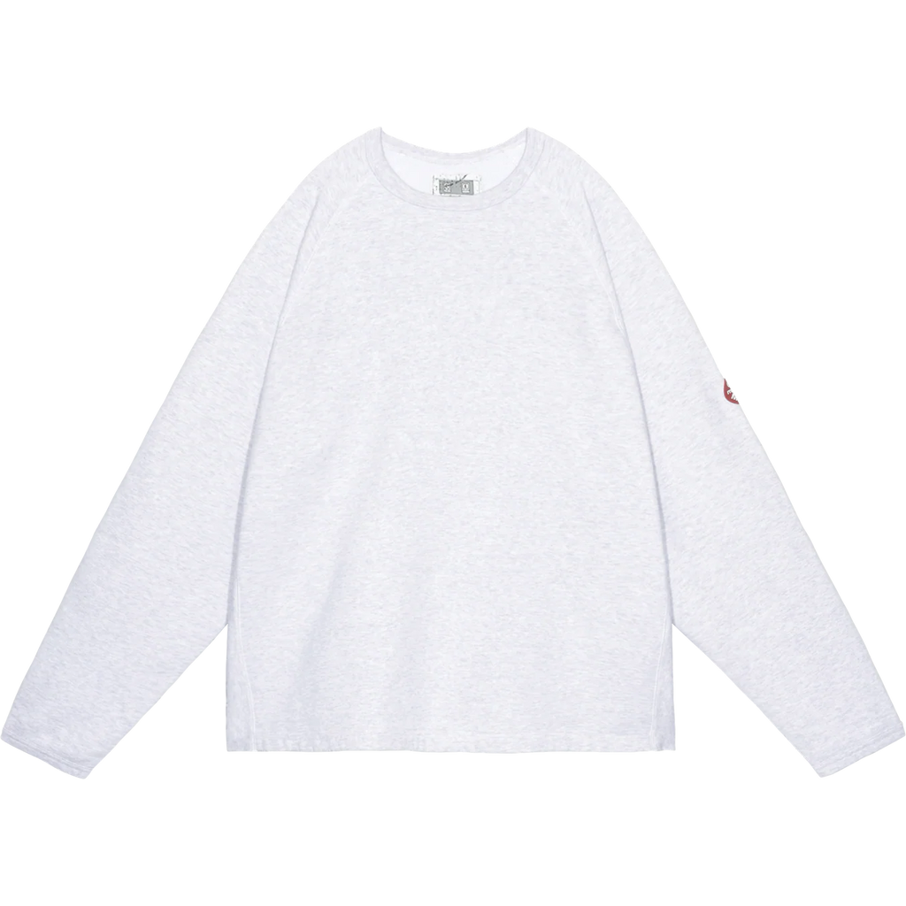CES28CS06 HALF PANEL RIB CREW NECK GREY