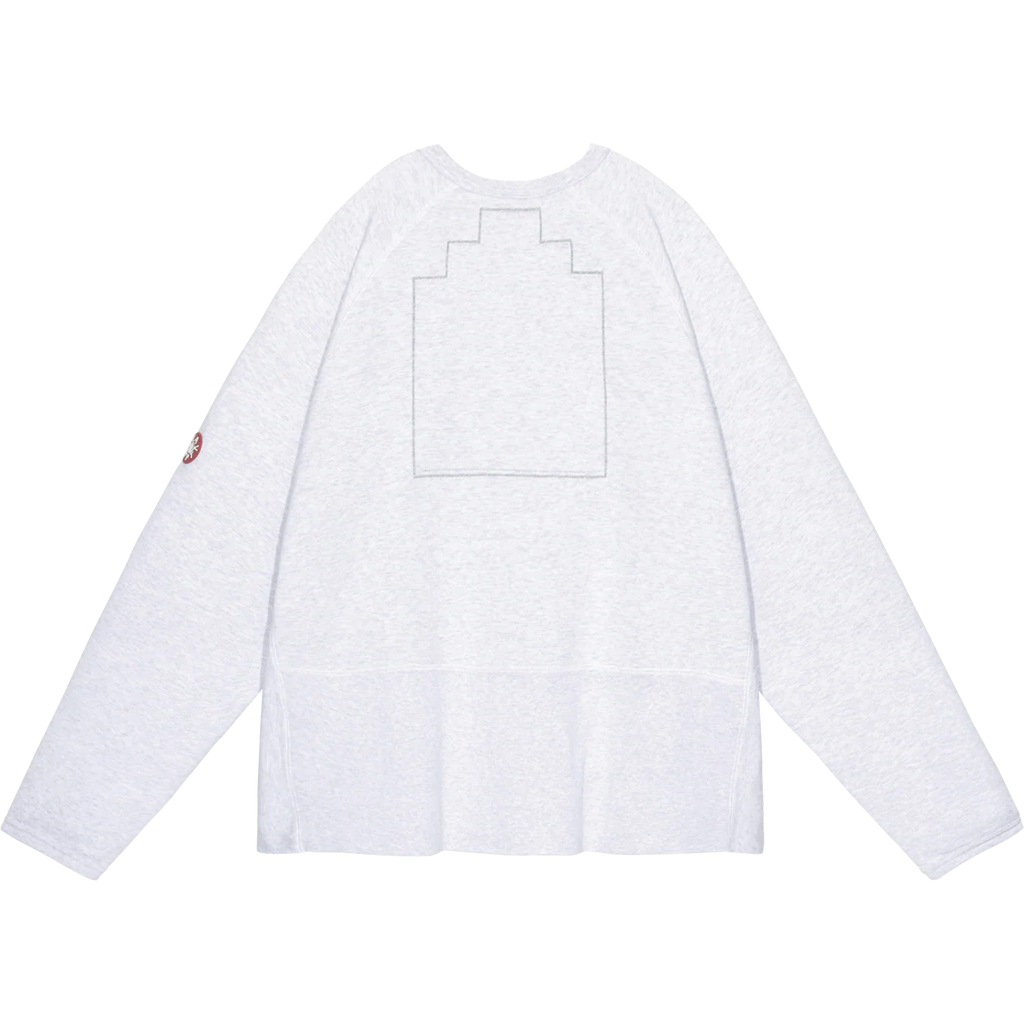 CES28CS06 HALF PANEL RIB CREW NECK GREY