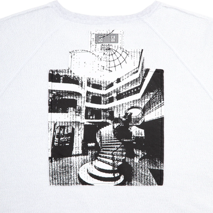 CES28CS06 HALF PANEL RIB CREW NECK GREY