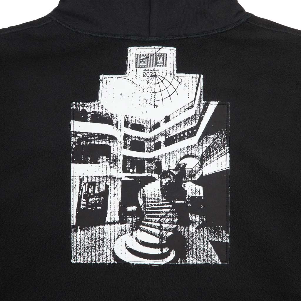 CES28CS13 SOLID LOOSE HOODY BLACK