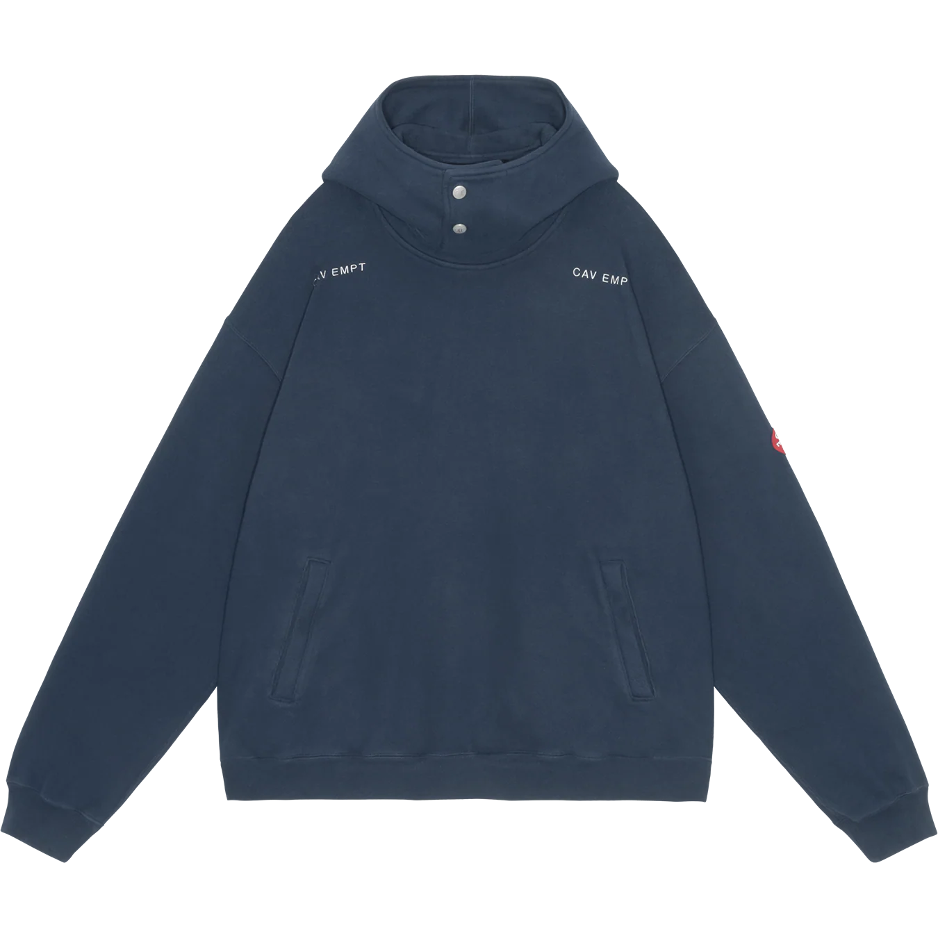 CES28CS17 NECK SNAP DBL KNIT HOODY NAVY