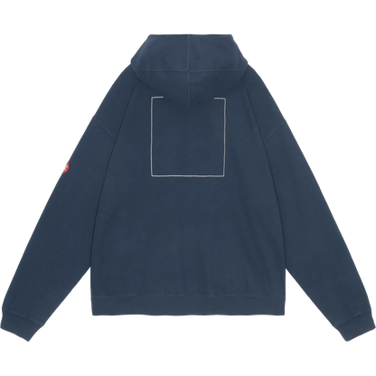 CES28CS17 NECK SNAP DBL KNIT HOODY NAVY