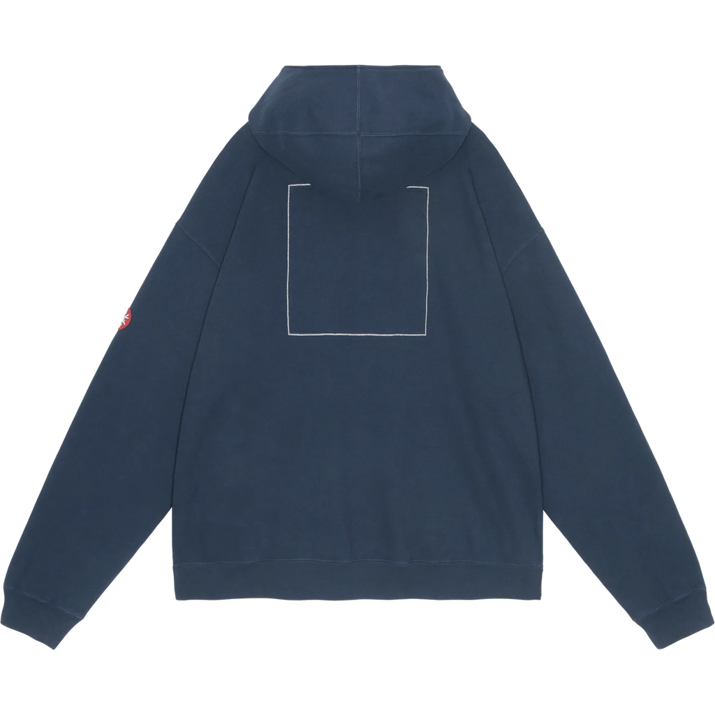 CES28CS17 NECK SNAP DBL KNIT HOODY NAVY