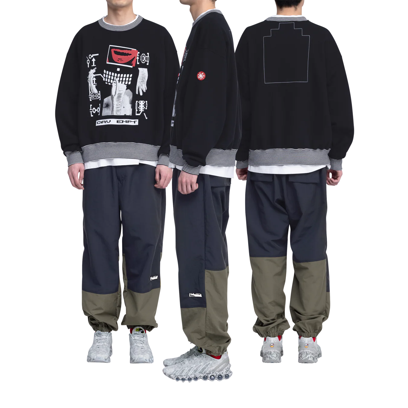 CES28CS04 LIPS DISPLAY CREW NECK BLACK