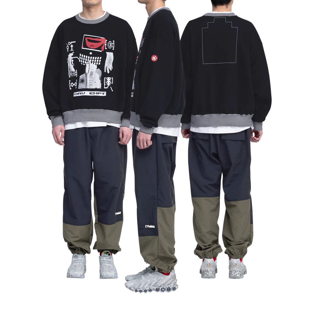 CES28CS04 LIPS DISPLAY CREW NECK BLACK