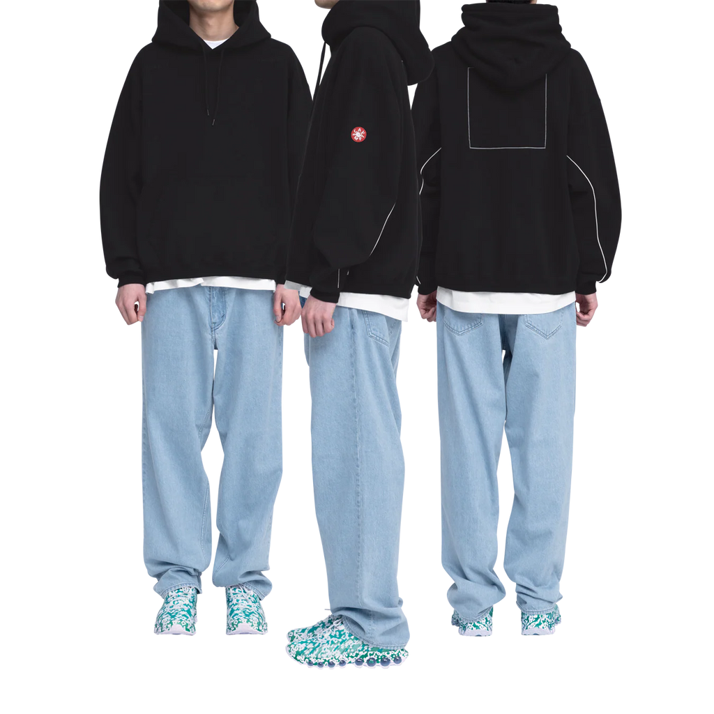 CES28CS13 SOLID LOOSE HOODY BLACK