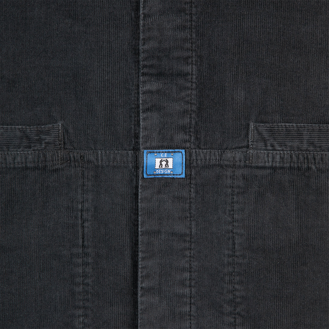 CES28SH03 OVERDYE CORD DESIGN BIG SHIRT CHARCOAL