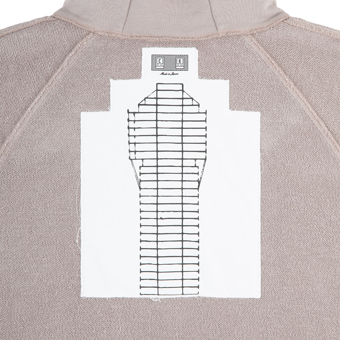 CES29CS08 SOLID BIG HEAVY ZIP HOODY BEIGE