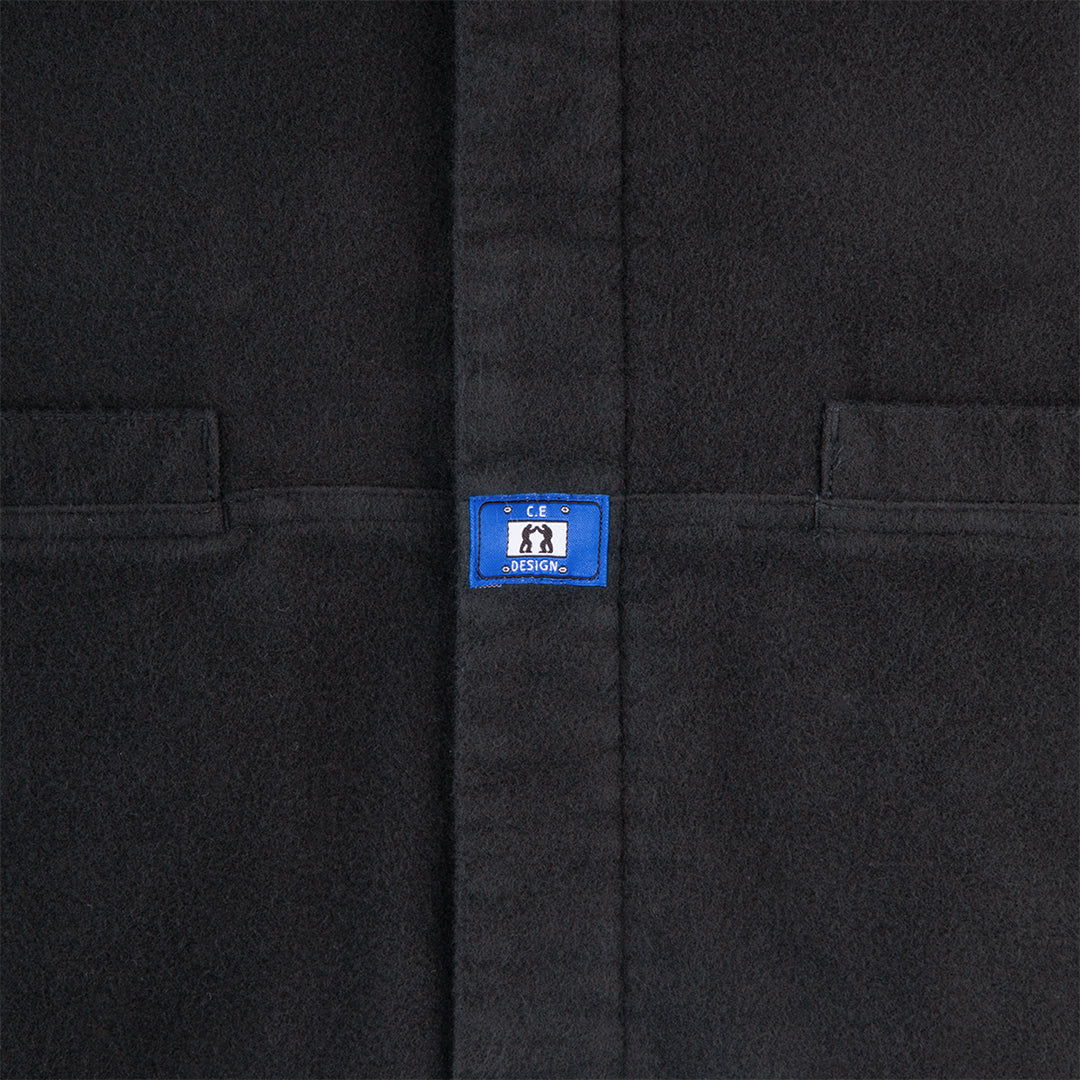 CES29SH01 BRUSHED COTTON DESIGN BIG SHIRT BLACK