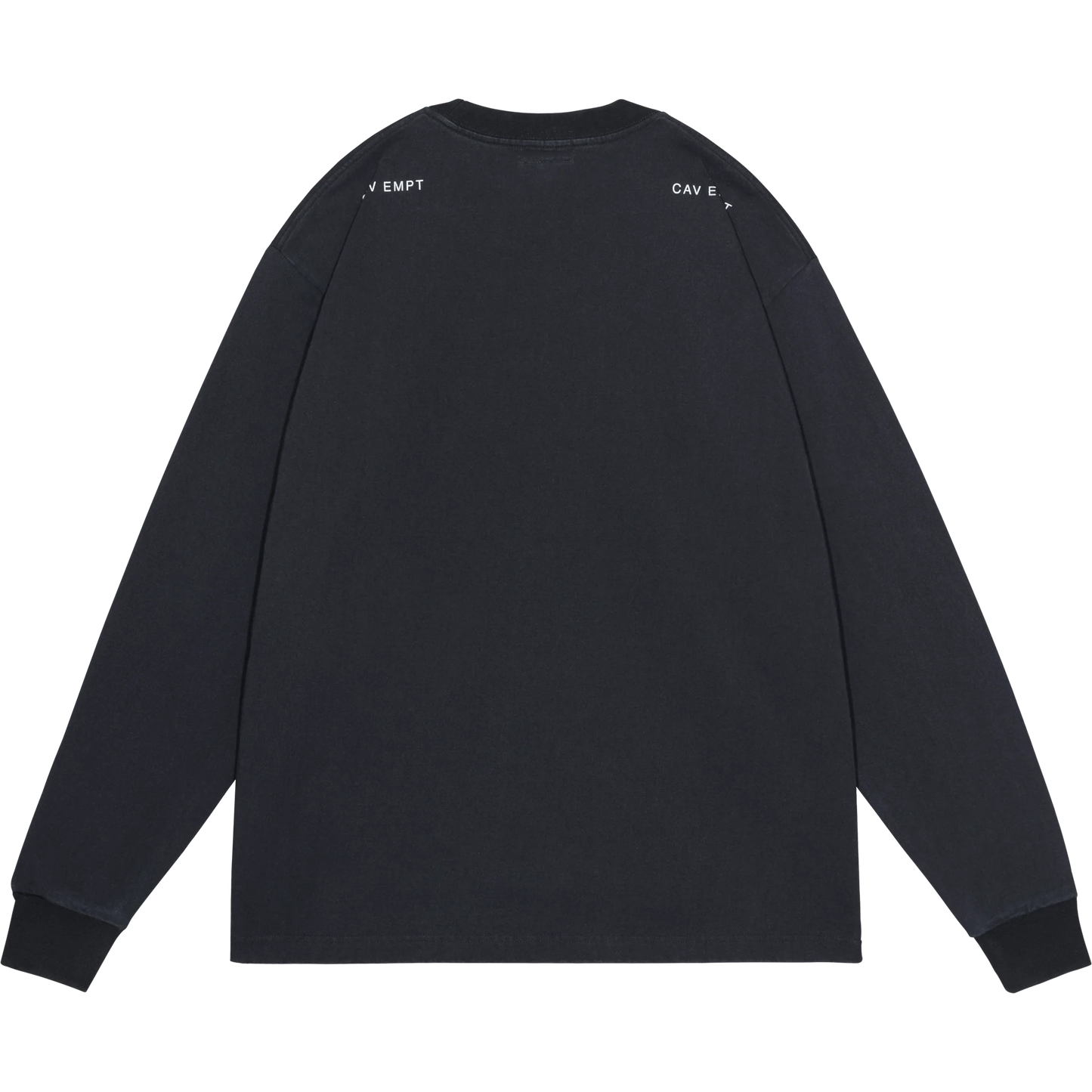 CES30LT01 WASHED AS Mere Reality LONG SLEEVE T BLACK