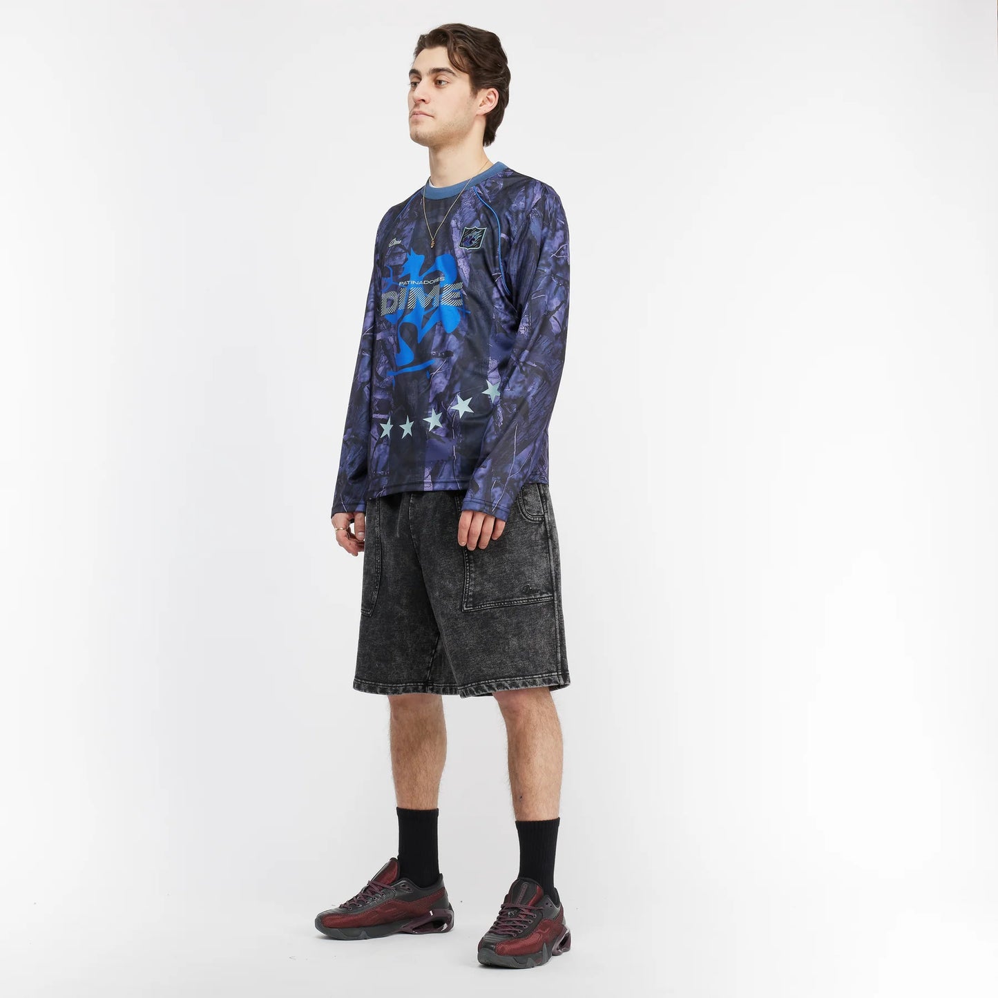 Cyclone French Terry Shorts Black Snow Washed