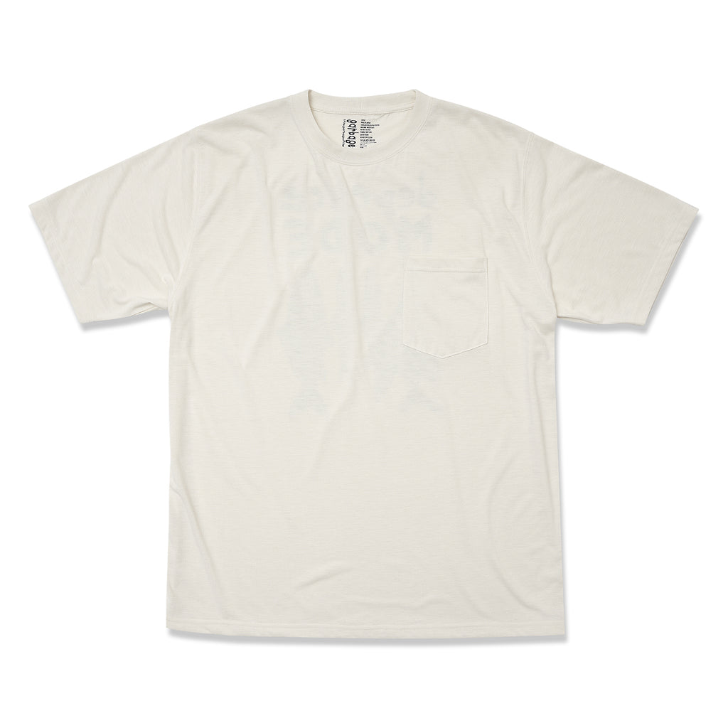 POCKET TEE (DEPESCE MODE) O.WHITE (BLACK PRINT)