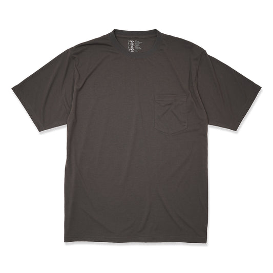 POCKET TEE (BIG PEACE) C.GREY (BLACK PRINT)