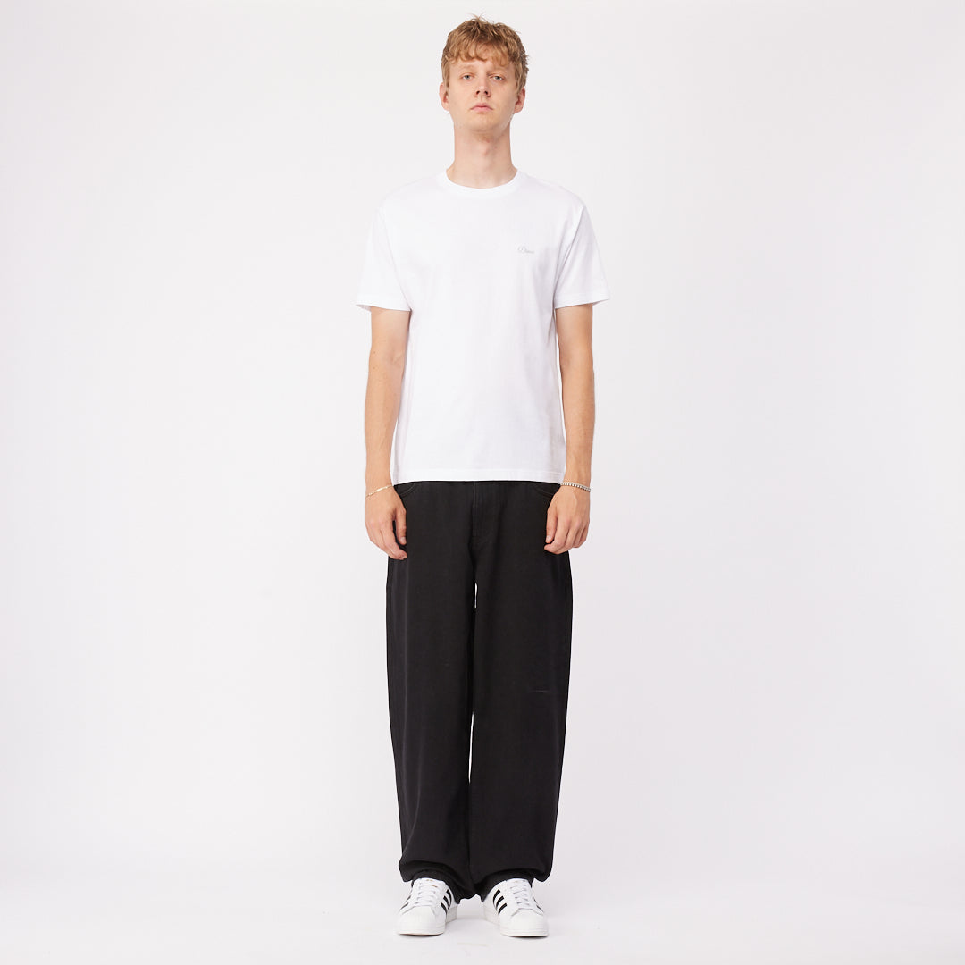 Cursive Small Logo Sweatpants BLACK