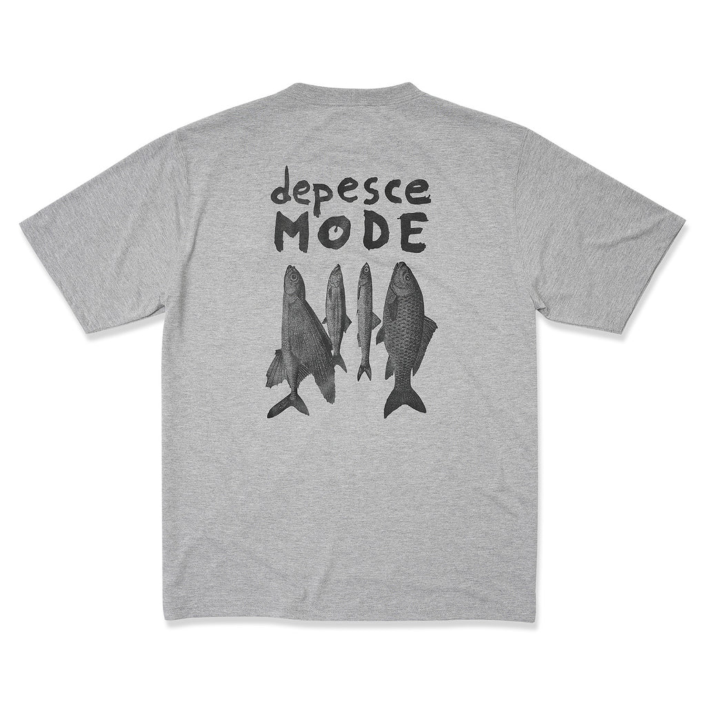 POCKET TEE (DEPESCE MODE) ASH GREY (BLACK PRINT)