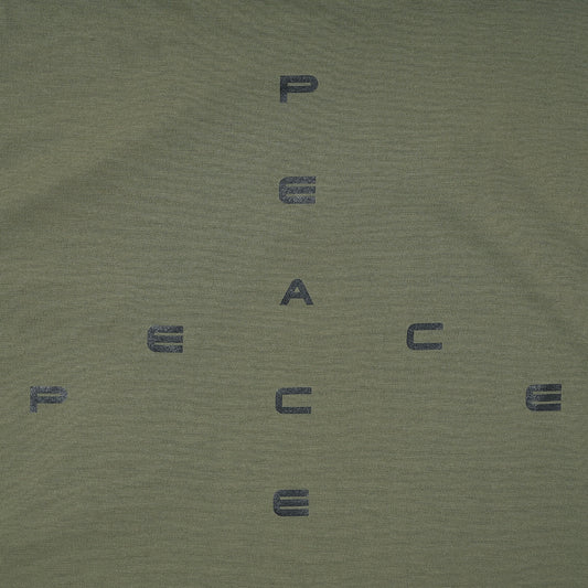 POCKET TEE (BIG PEACE) OLIVE (BLACK PRINT)
