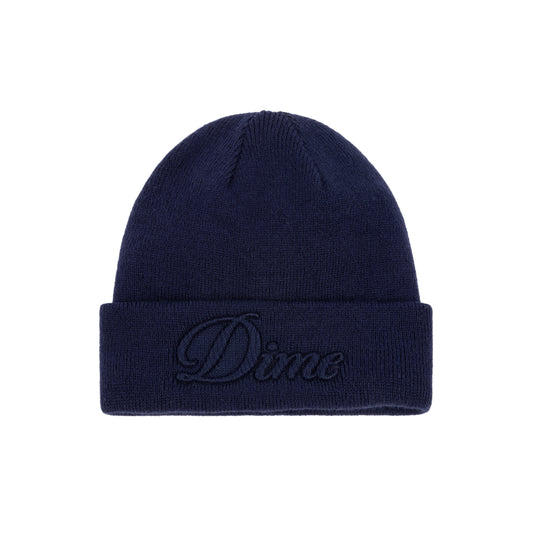Cursive Fold Beanie NAVY
