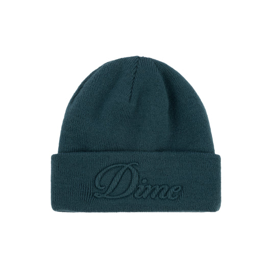 Cursive Fold Beanie TEAL