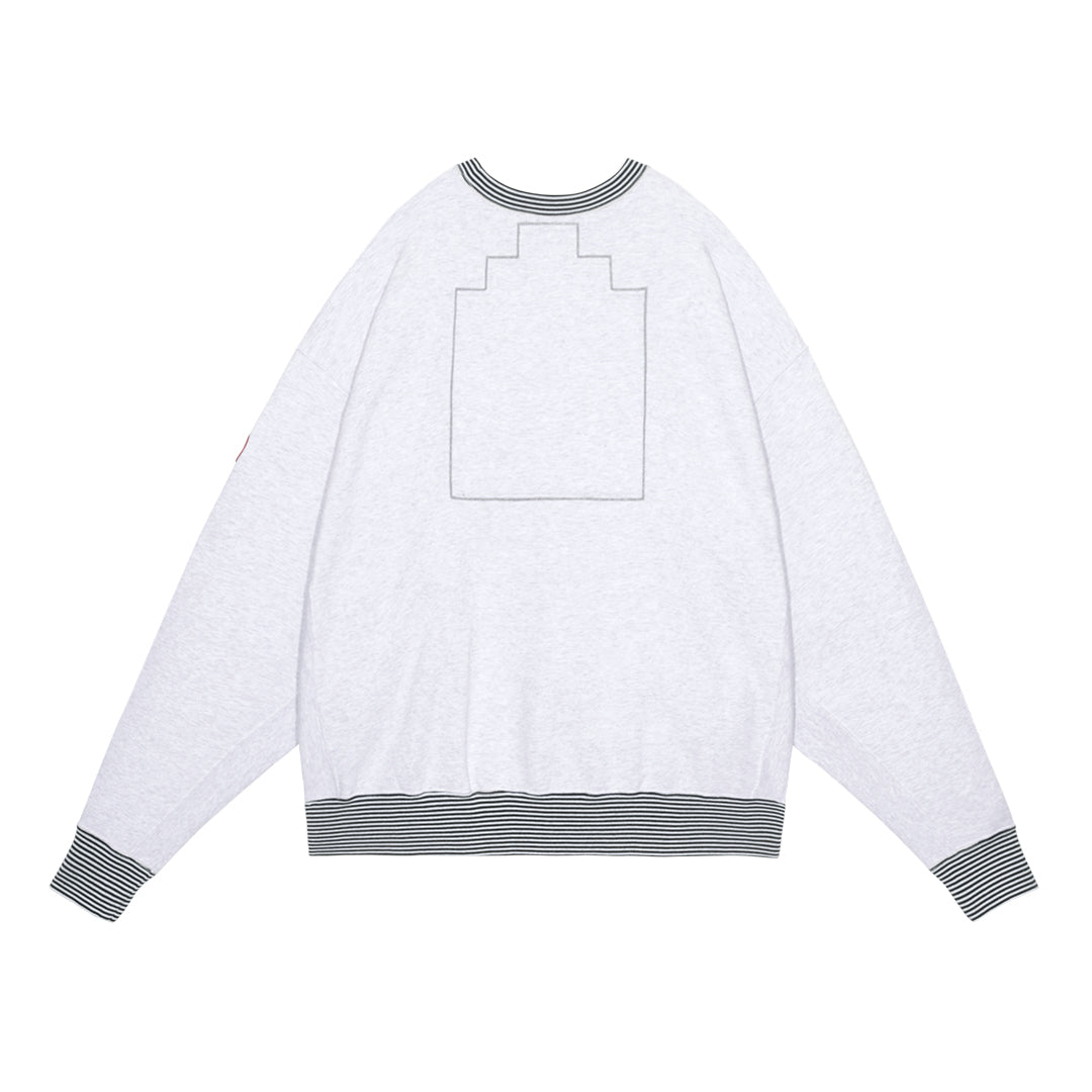 CES28CS04 LIPS DISPLAY CREW NECK GREY