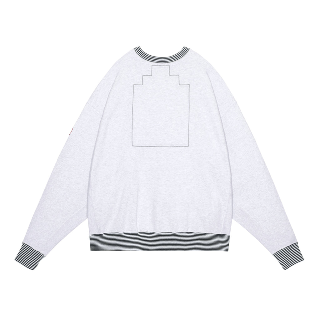 CES28CS04 LIPS DISPLAY CREW NECK GREY