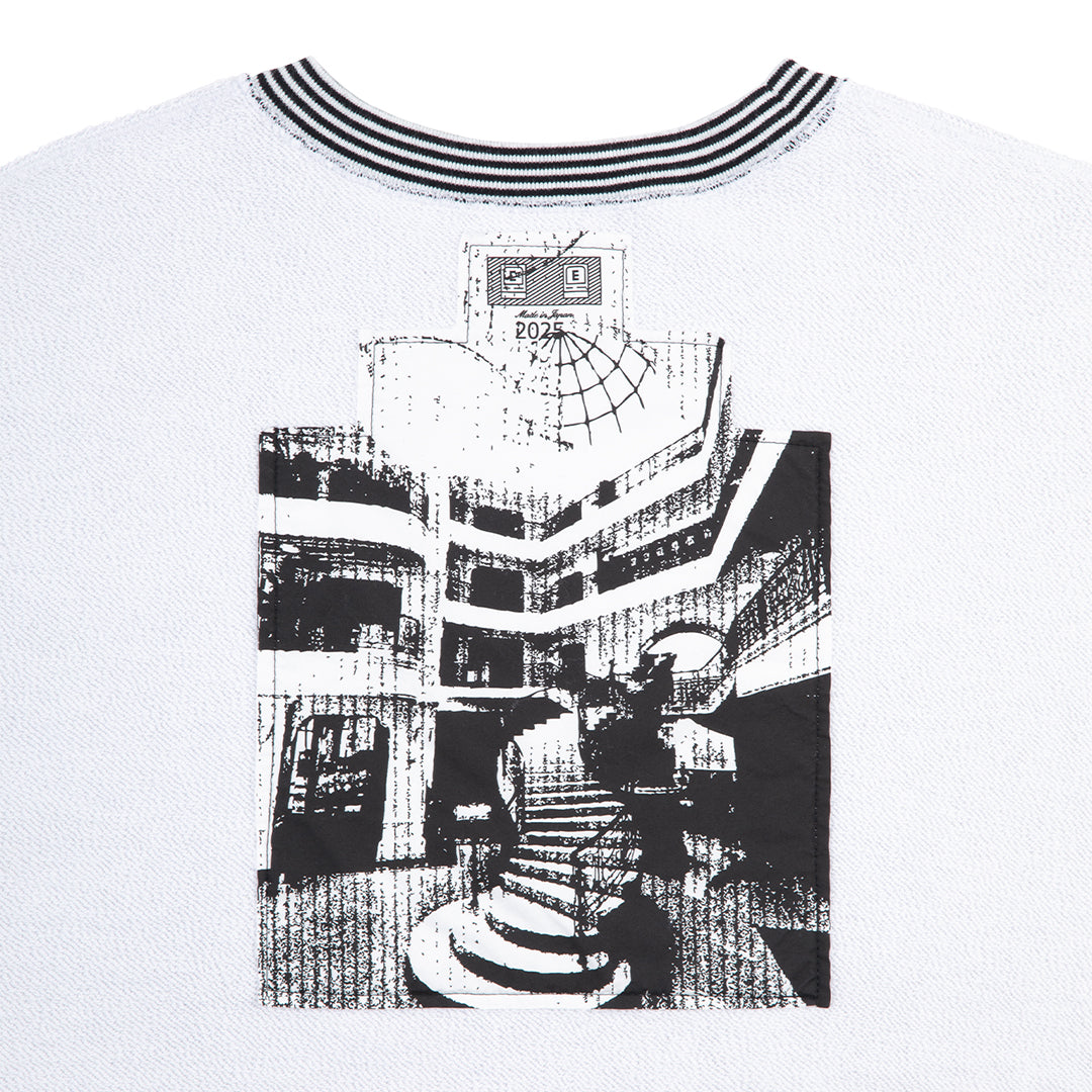 CES28CS04 LIPS DISPLAY CREW NECK GREY