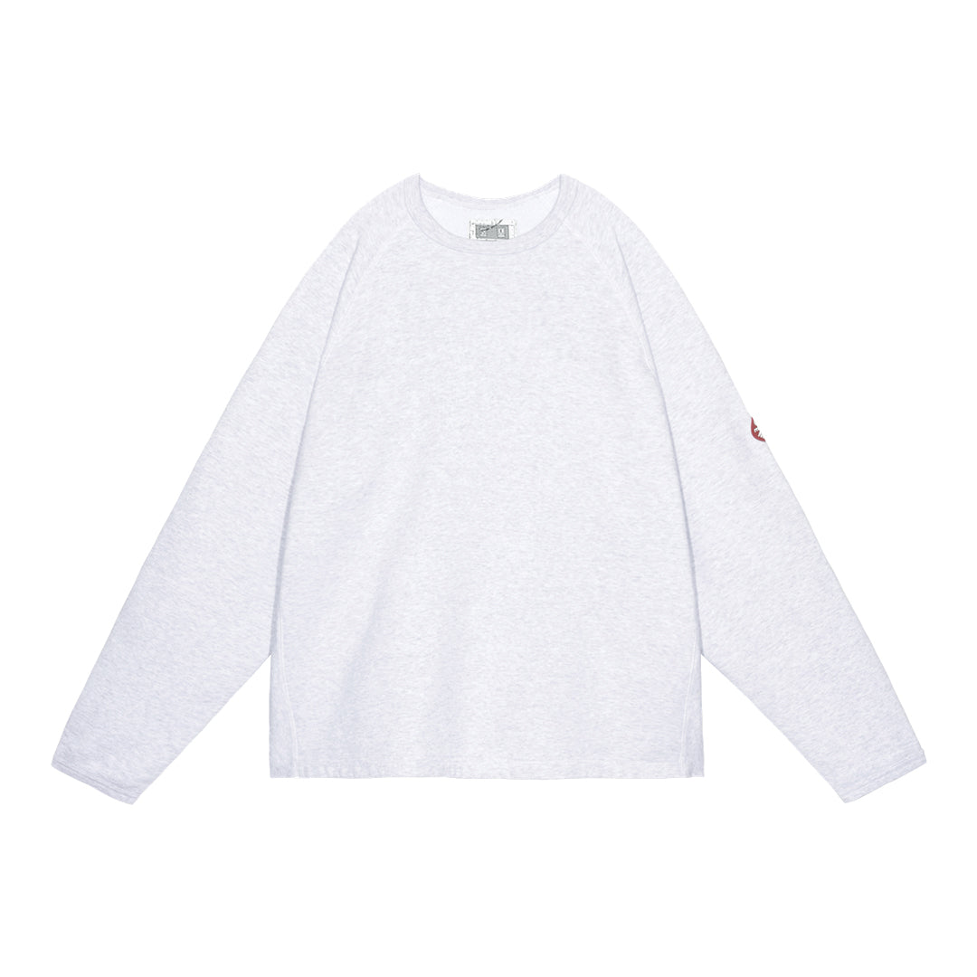 CES28CS06 HALF PANEL RIB CREW NECK GREY