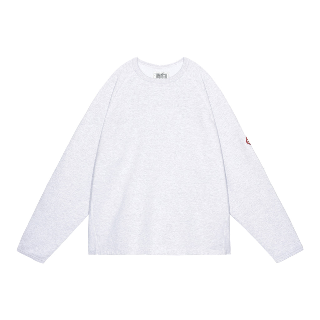 CES28CS06 HALF PANEL RIB CREW NECK GREY