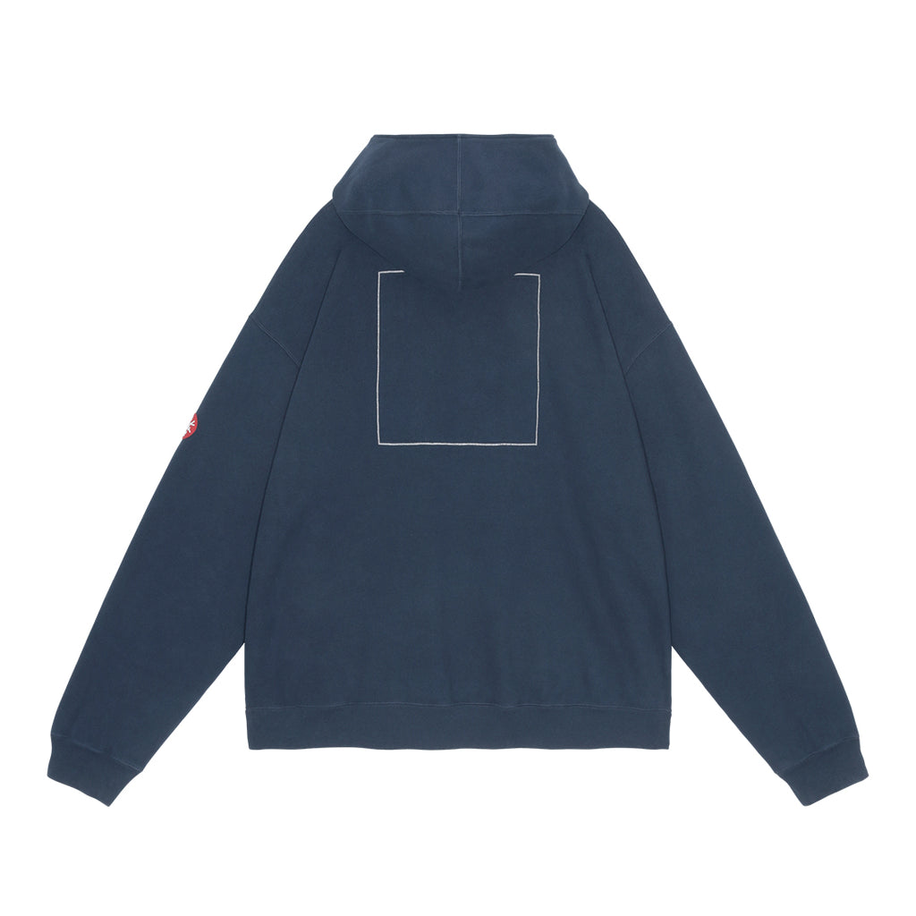 CES28CS17 NECK SNAP DBL KNIT HOODY NAVY