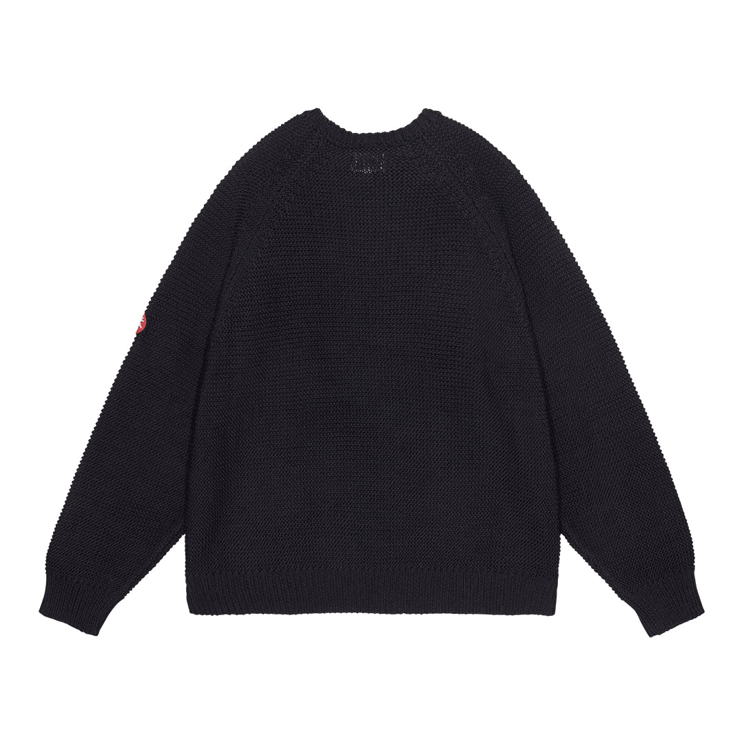 CES28KN04 RAGLAN SLEEVE COTTON KNIT BLACK