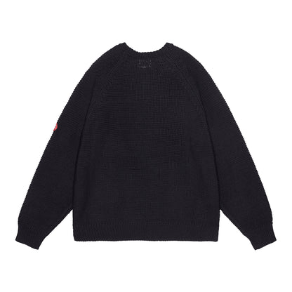 CES28KN04 RAGLAN SLEEVE COTTON KNIT BLACK