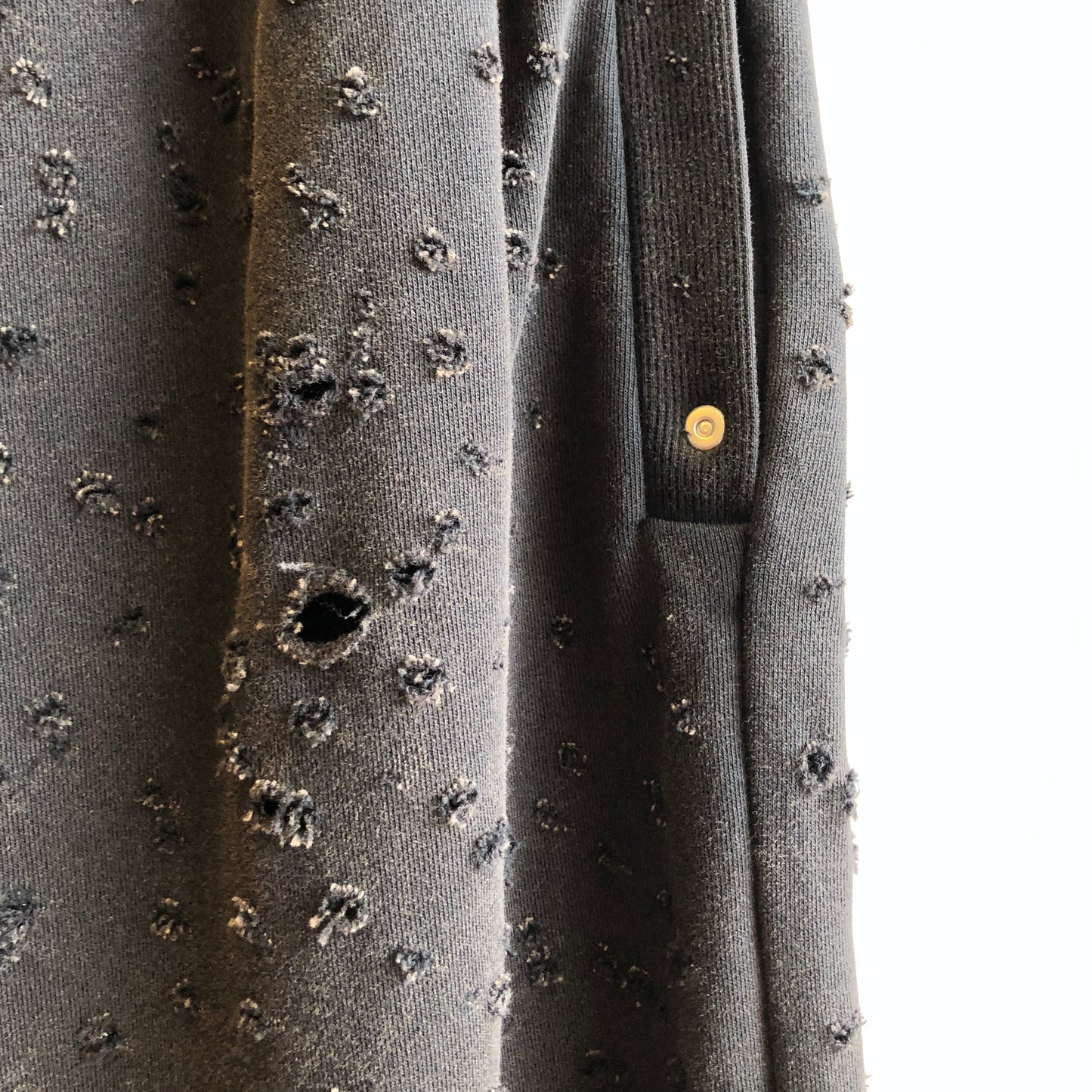 Dameged Baggy Sweat Pants BLACK