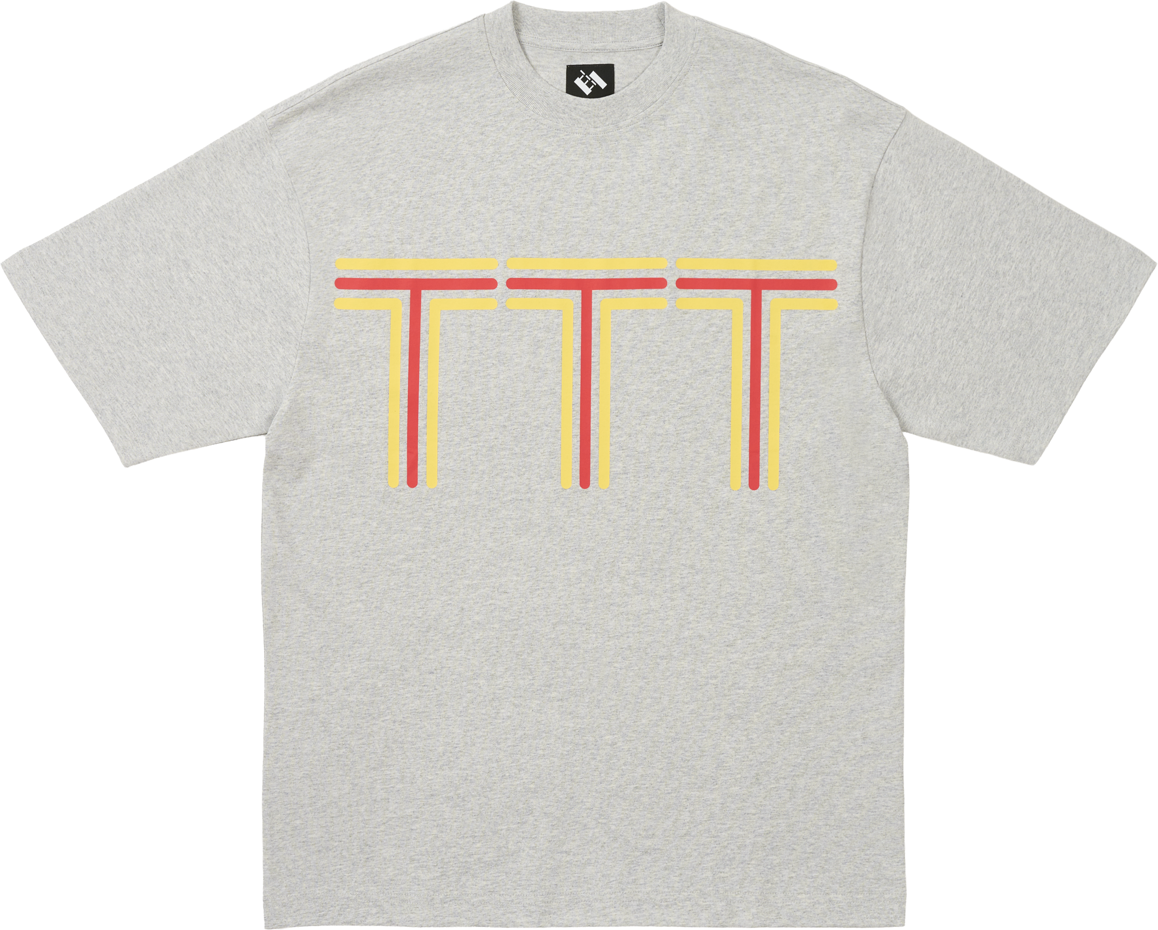 ttt logo T-shirt（GREY） TTT LOGO STRIPES T-SHIRT HEATHER GREY – RAMBLE