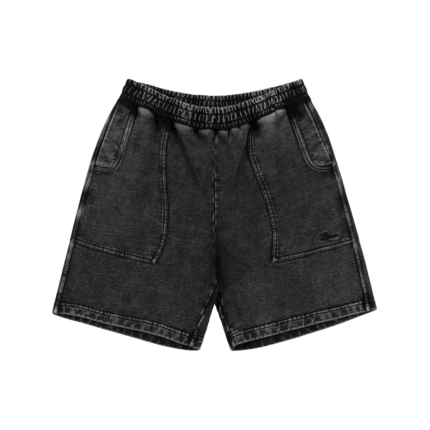 Cyclone French Terry Shorts Black Snow Washed