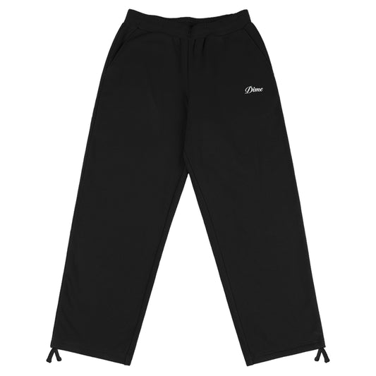 Cursive Small Logo Sweatpants BLACK