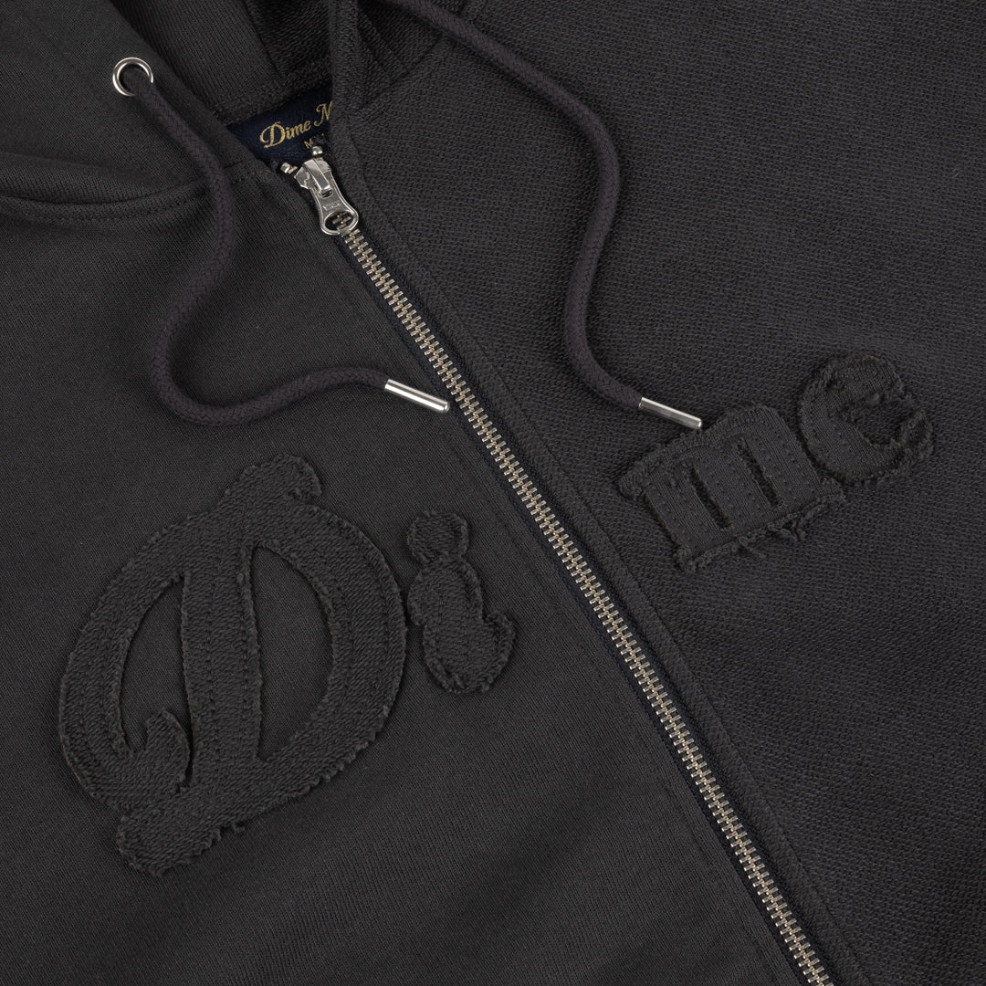 Reverse French Terry Zip Hoodie Vintage Black