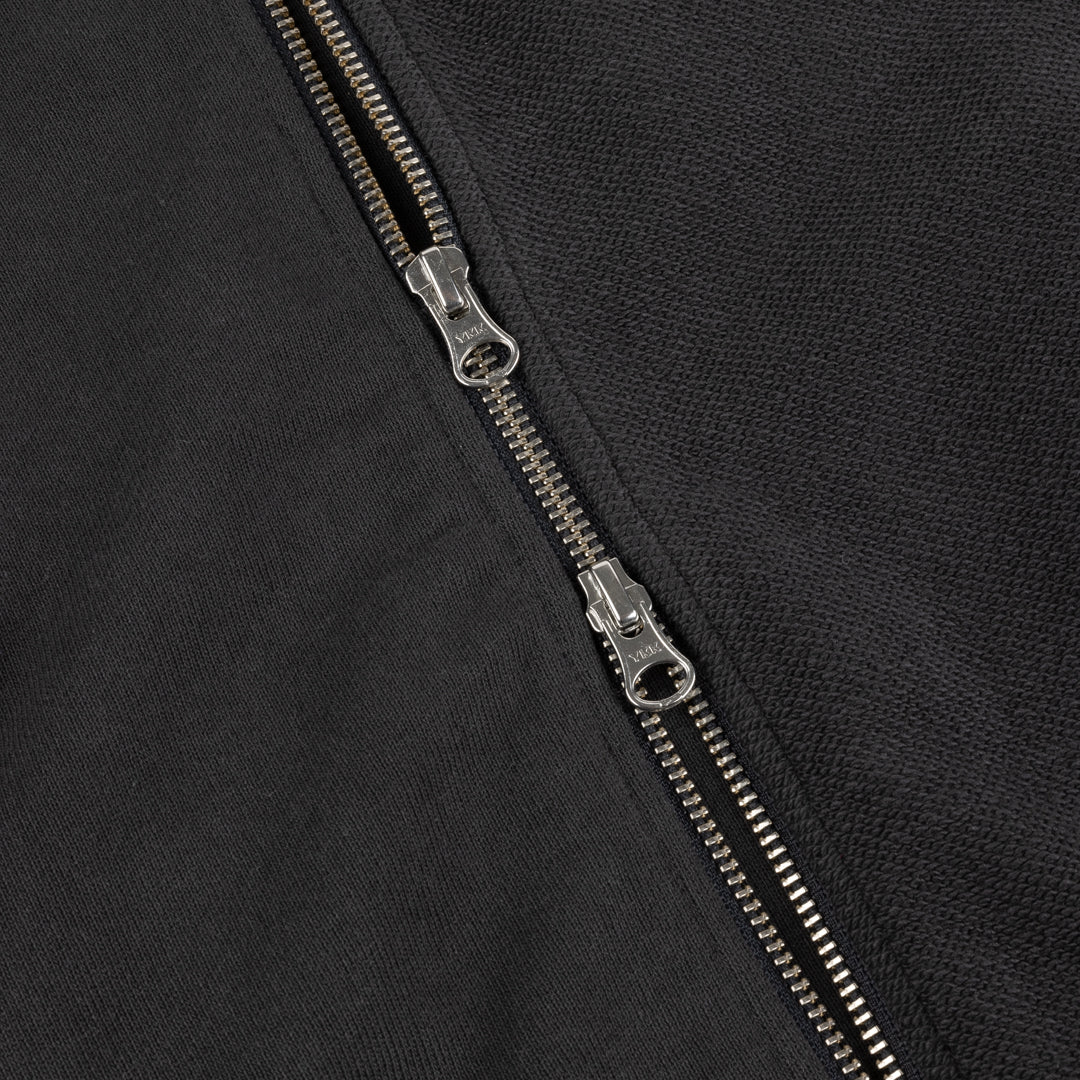 Reverse French Terry Zip Hoodie Vintage Black