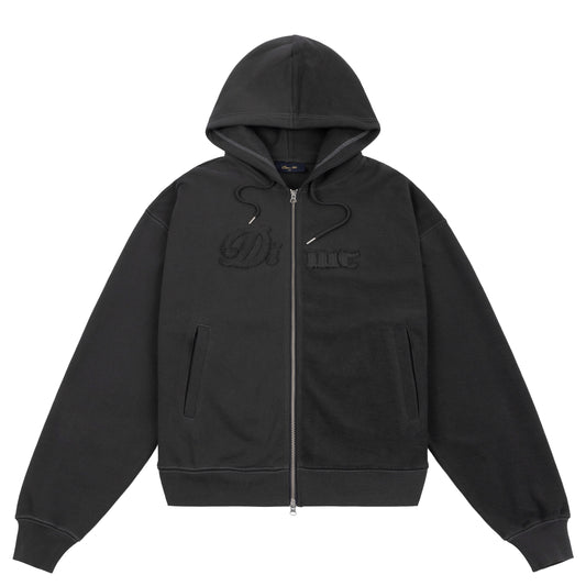 Reverse French Terry Zip Hoodie Vintage Black