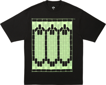 TETRIS TEETH T-SHIRT BLACK / GLOW IN THE DARK