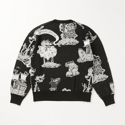 NEWCOMMUNE Island Jaquard Knit BLACK